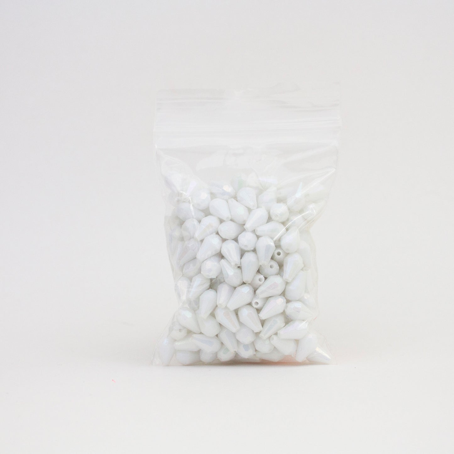 Beads - White Glossy Diamond 13 mm