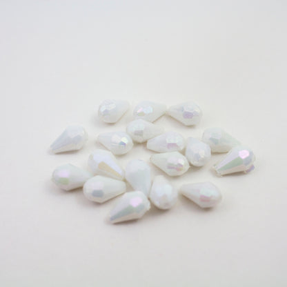 Beads - White Glossy Diamond 13 mm