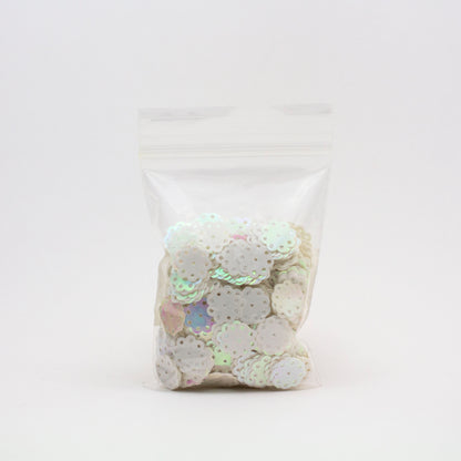 White Flower Sequins 13 mm