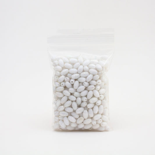 Beads - White Glossy Larva