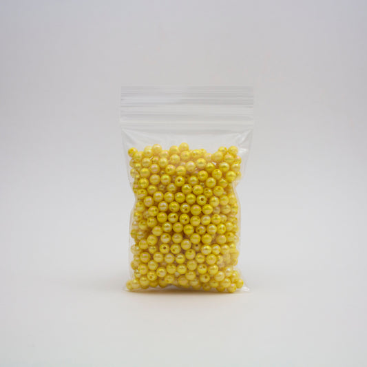 Beads - Yellow Glossy 6 mm